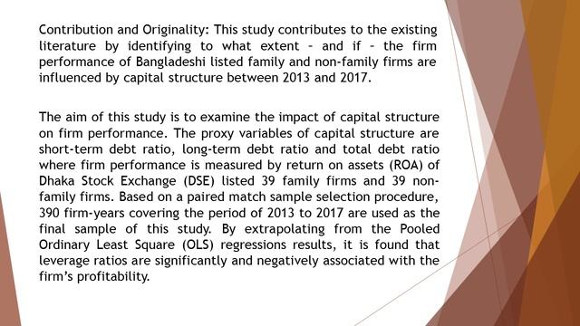 Does Capital Structure Affect the Profitability of Listed Family and Non Family Firms Evidence from смотреть онлайн