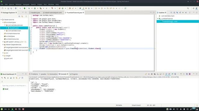 Converting JSON to Java Object | JSON Deserialization Tutorial смотреть онлайн