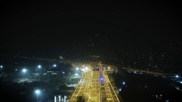 Stunning night view of Atal Setu - India's longest bridge on the sea! смотреть онлайн