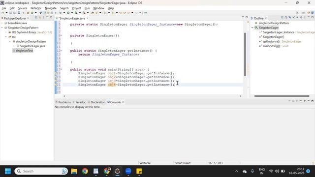 Singleton Design Pattern Part-1 | What is Singleton Class in Java | eager singleton in java example смотреть онлайн