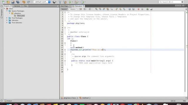Concepts of classes, constructor, methods and objects in java Netbeans. смотреть онлайн