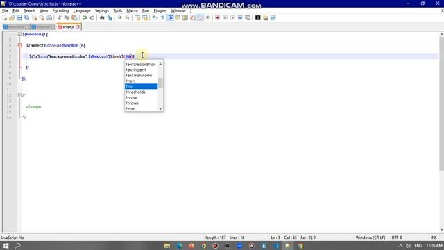 jQuery - change event смотреть онлайн