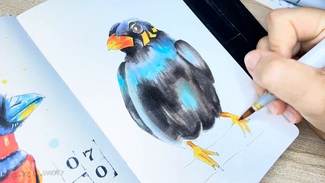 INKTOBER 2023 - Day 8 // Sketching with Markers смотреть онлайн