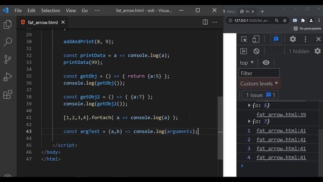 Funkcja strzałkowa w JavaScript - ES6 смотреть онлайн