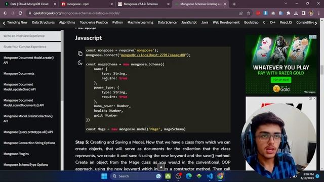 How to create MongoDB Schemas and Model in react js Using Mongoose смотреть онлайн