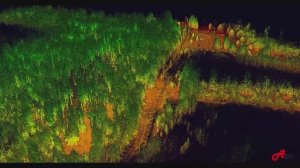 LiBackpack C50: обработка участка леса LiDAR360 и выделение облака точек рельефа.