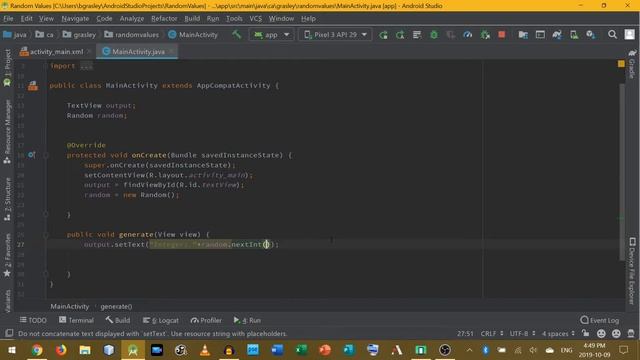 ICS3U Android Java - Random Values смотреть онлайн
