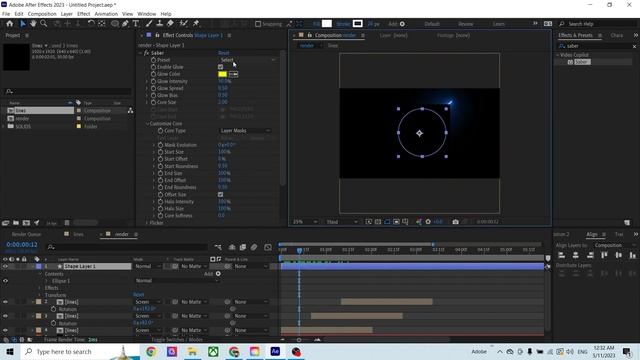 “After Effects Tutorial” Neon Shapes Animation (Неоновая Анимация Фигур) смотреть онлайн