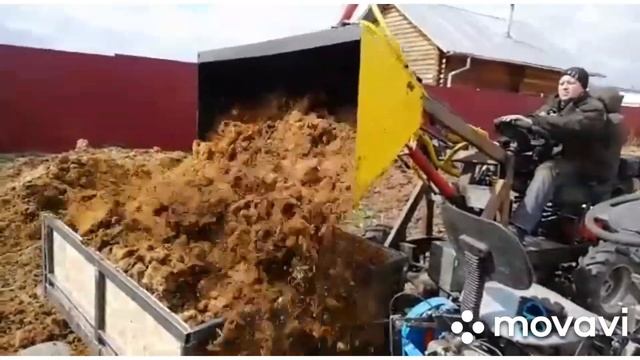 Пробный выезд минипогрузчика и минитрактора из мотоблока.! смотреть онлайн