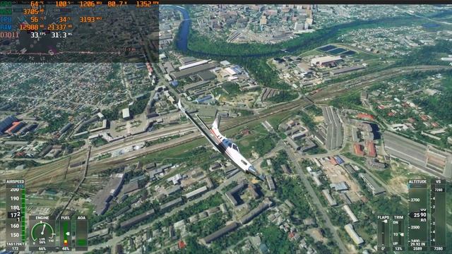 Microsoft Flight Simulator 2020 Орёл | Xeon E5-2620 V3 | RX 470 | Medium settings смотреть онлайн