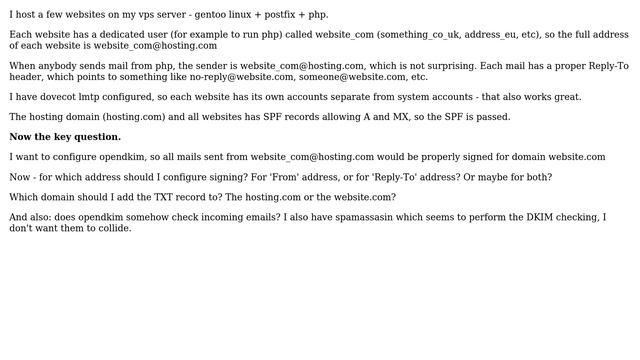 DevOps & SysAdmins: How should I set up DKIM for virtual hosting? смотреть онлайн