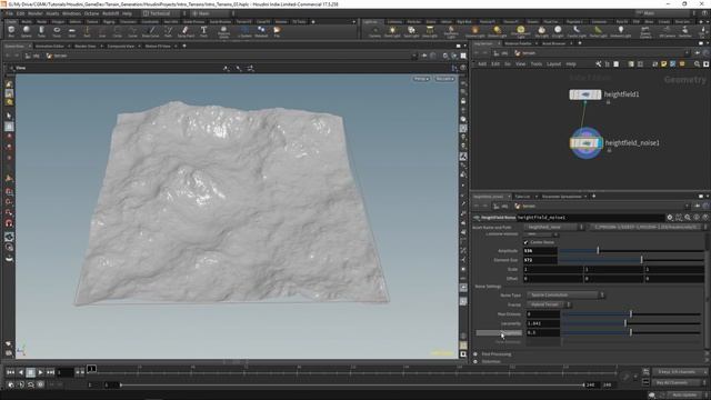03-Добавление шума к карте высот в Houdini смотреть онлайн