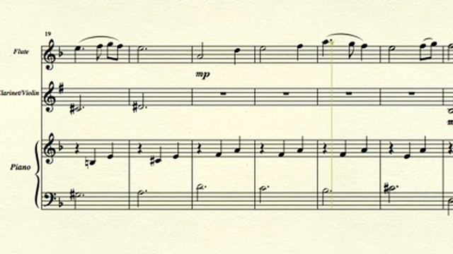 Little Waltz - Brett Thompson - for flute, violin/clarinet and piano смотреть онлайн