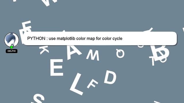 PYTHON : use matplotlib color map for color cycle смотреть онлайн