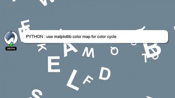 PYTHON : use matplotlib color map for color cycle