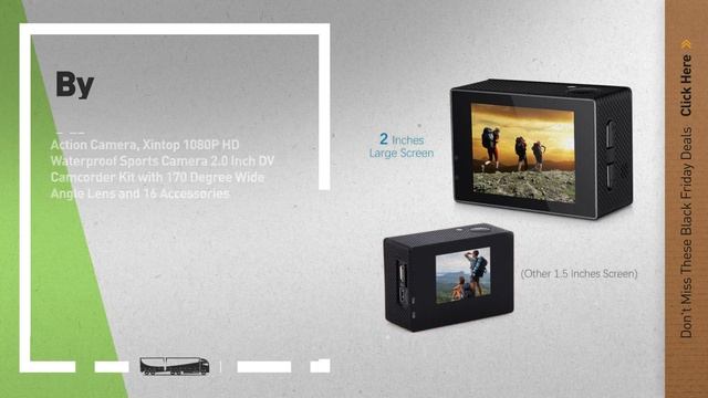 Black Friday Action Cameras Deals: JEEMAK 4K Sports Action Camera 16MP WiFi Waterproof Camera with смотреть онлайн