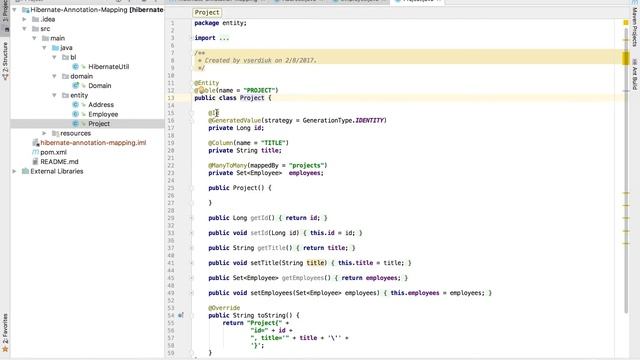 Урок 5 - Hibernate annotation mapping смотреть онлайн