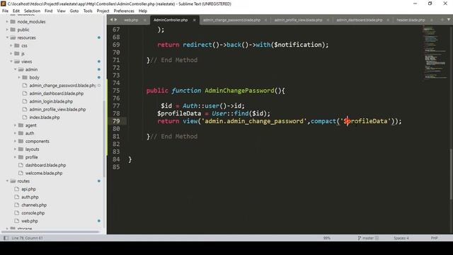 Laravel 10 Full Course | #22 Admin Profile Change Password Part 1 смотреть онлайн