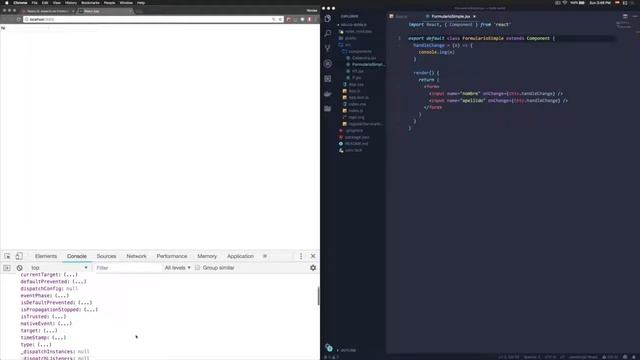 ReactJS: de cero a experto. Los campos y manejando los cambios con onChange смотреть онлайн