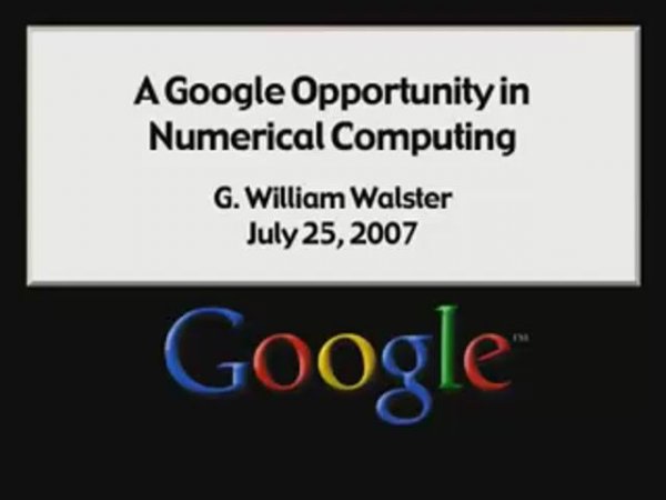 A Google Opportunity in Numerical Computing