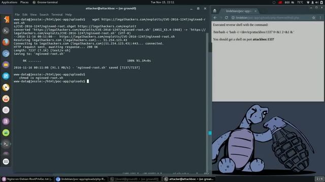 CVE-2016-1247 Nginx (Debian-based) Vulnerability - Root Priv. Escalation PoC Exploit Demo смотреть онлайн
