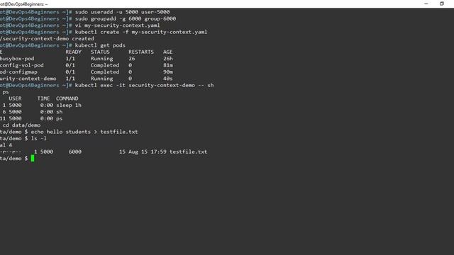6. Kubernetes: SecurityContexts смотреть онлайн