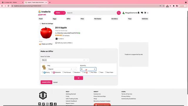 HOW TO USE TRADERIE, TRADING WEBSITE FOR YOU! | ADOPT ME смотреть онлайн