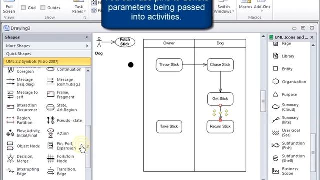 UML Tutorial: Activity Diagram with Visio 2010 смотреть онлайн