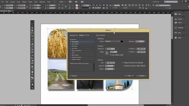 FREE InDesign Tutorial - How to add drop shadows and other effects to images смотреть онлайн