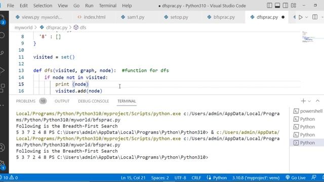 Implement DFS Algorithm using Python AI Practical's смотреть онлайн