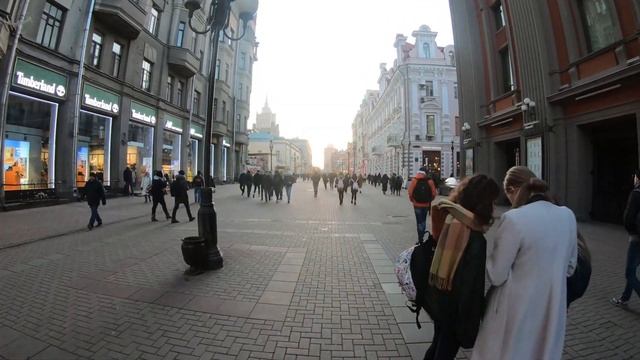 Travel to Russia: Walking in Moscow, Arbat st. 4K 60fps. | Улица Арбат, Москва. смотреть онлайн