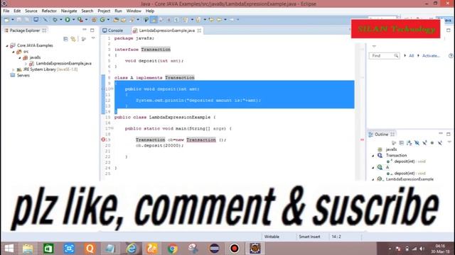 JAVA 8 - Lambda Expression | Core JAVA Tutorial | SILAN Software | pythontpoints.com смотреть онлайн