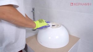 Монтаж накладного умывальника