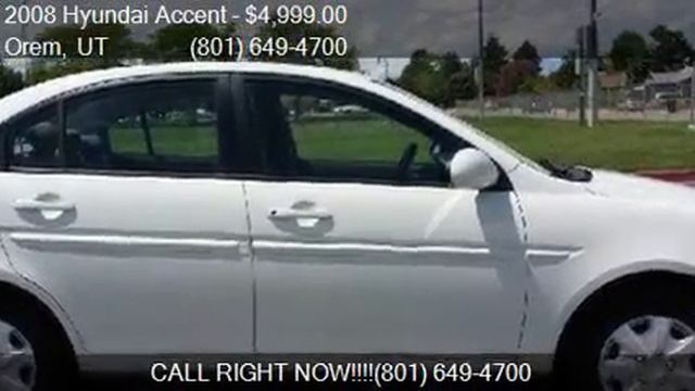 2008 Hyundai Accent GLS 4dr Sedan 5M For Sale In Orem, UT 84