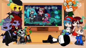 FNF React To Hatsune Miku Mod||FRIDAY NIGHT FUNKIN'||ElenaYT.