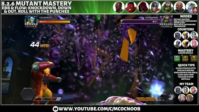 MCOC Act 8.2.6 - Mutant Mastery, Ebb & Flow:Knockdown, Transducer- Bahamet - Gamma Enhanced Special смотреть онлайн