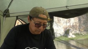 Ловля ленка на мыша в Якутии.