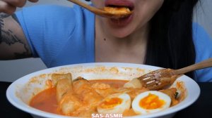 KOREAN CHEESY GIANT RICE CAKES  (ASMR EATING SOUNDS) NO TALKING | SAS-ASMR