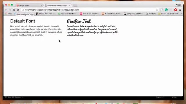 How to using Google Fonts in Boostrap Tutorial смотреть онлайн