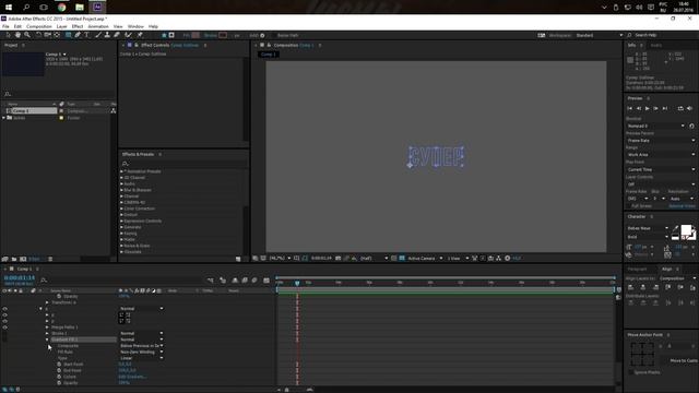 Анимация обводки в After Effects смотреть онлайн
