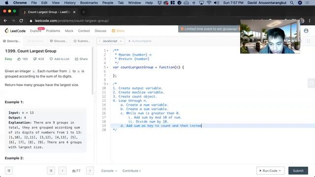 How to Solve "1399 Count Largest Group" on LeetCode? - Javascript смотреть онлайн