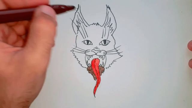 Рисуем злого КОТА!!! #учимсярисовать смотреть онлайн