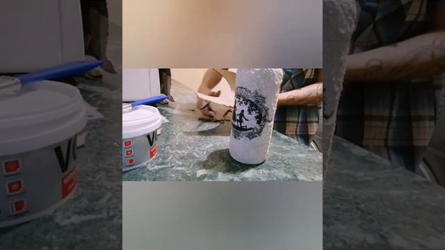 💥Декор бутылки шпаклевкой💥Оформление🍾DIY смотреть онлайн