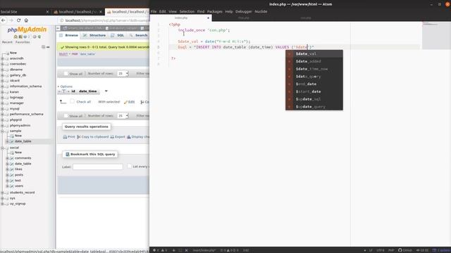 INSERT DATETIME INTO MYSQL USING PHP смотреть онлайн