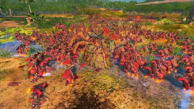 Total War WARHAMMER 3 - VAMPIRE COAST VS KHORNE | ULTIMATE FIREPOWER OUTPUT | FIRESupport | 4K смотреть онлайн