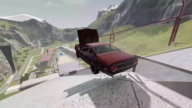 Flatbed Trailer Cars Transporatation With Truck - Cars X Deep Water X Color Slide - BeamNG.Drive