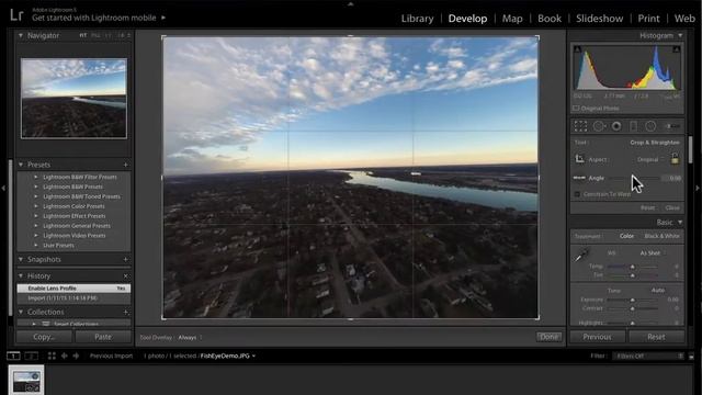 How to Remove GoPro Fish Eye Effect - Lightroom and Photoshop смотреть онлайн