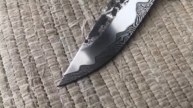 Нож финка "Лесная", клинок ламинат, рукоять стабилизированная карельская береза смотреть онлайн