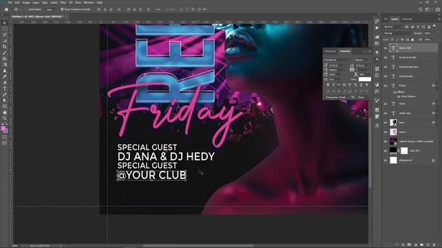 How To Design Night Club Flyer In Photoshop I Arte Para Festa 13 смотреть онлайн