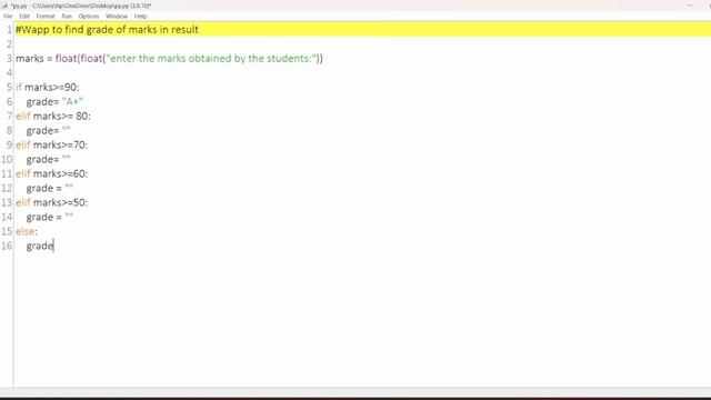 Python Program to find grade of marks in result смотреть онлайн